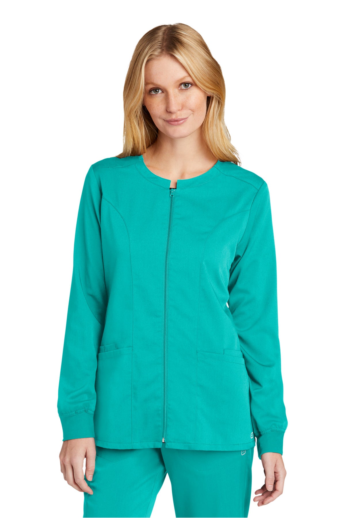 WonderWink Women's Premiere Flex Full-Zip Scrub Jacket. WW4088