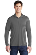 Sport-Tek Men's Posi-UV Pro Long Sleeve Polo Sport-Tek