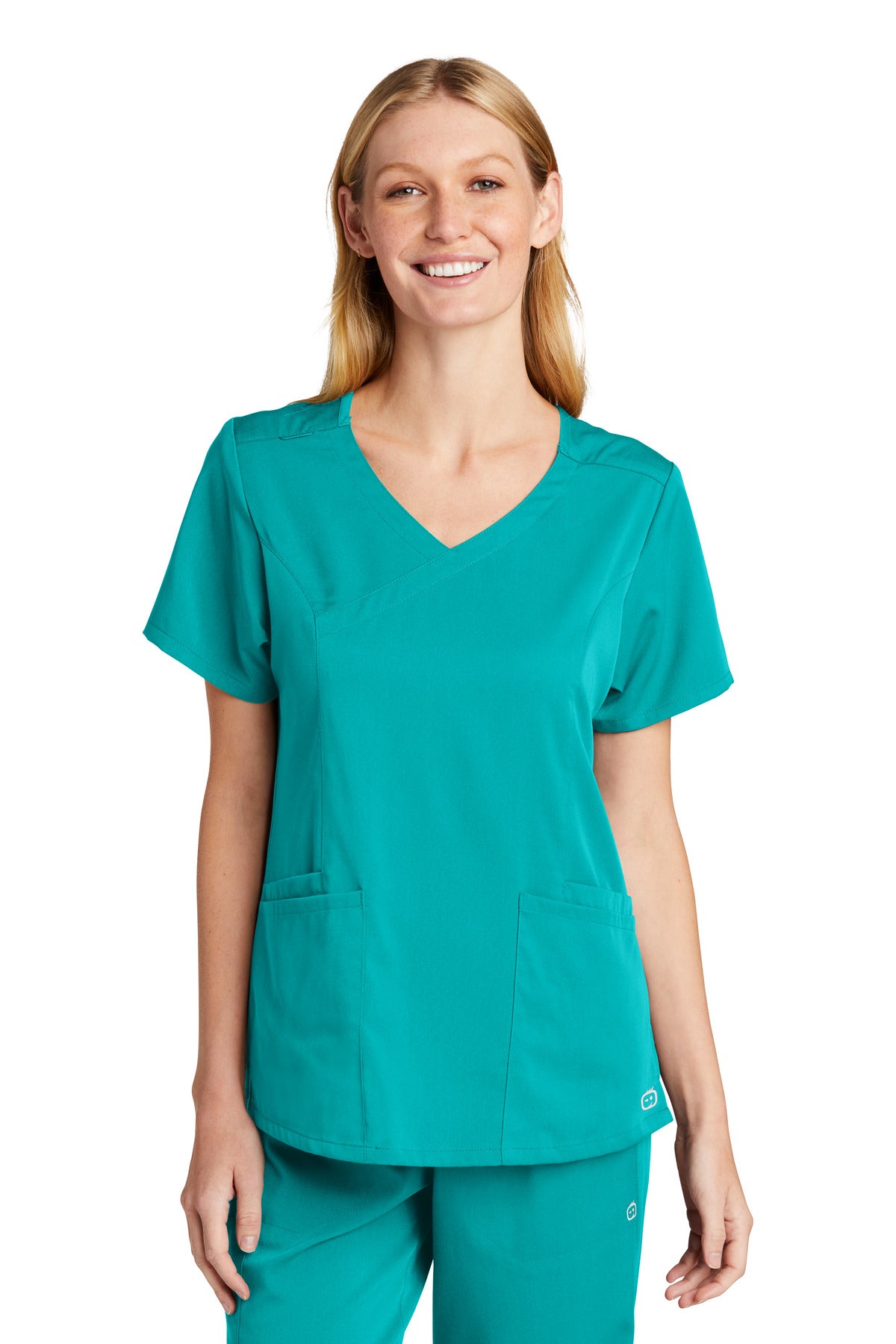 WonderWink Women's Premiere Flex Mock Wrap Top. WW4268