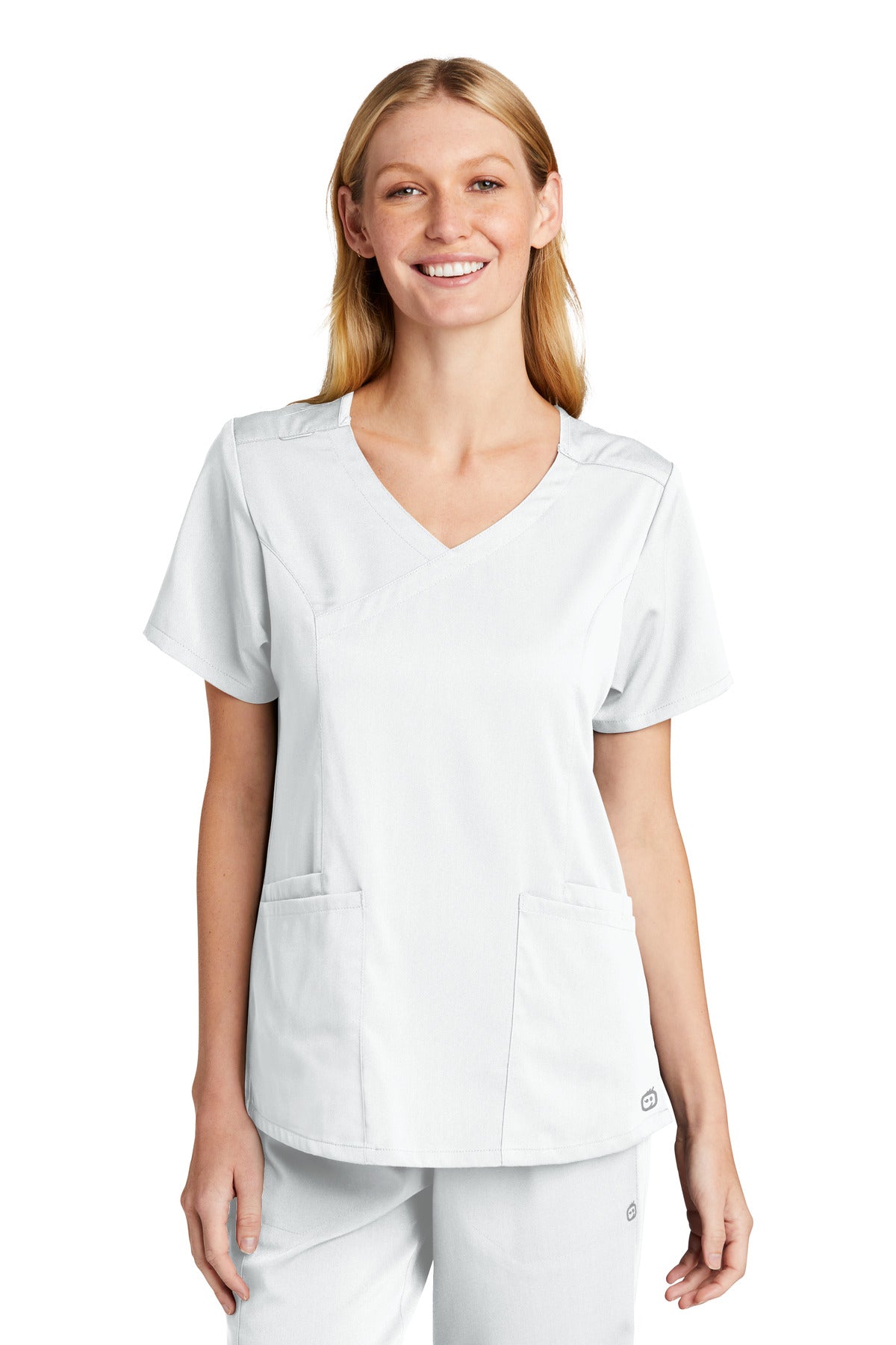 WonderWink Women's Premiere Flex Mock Wrap Top. WW4268