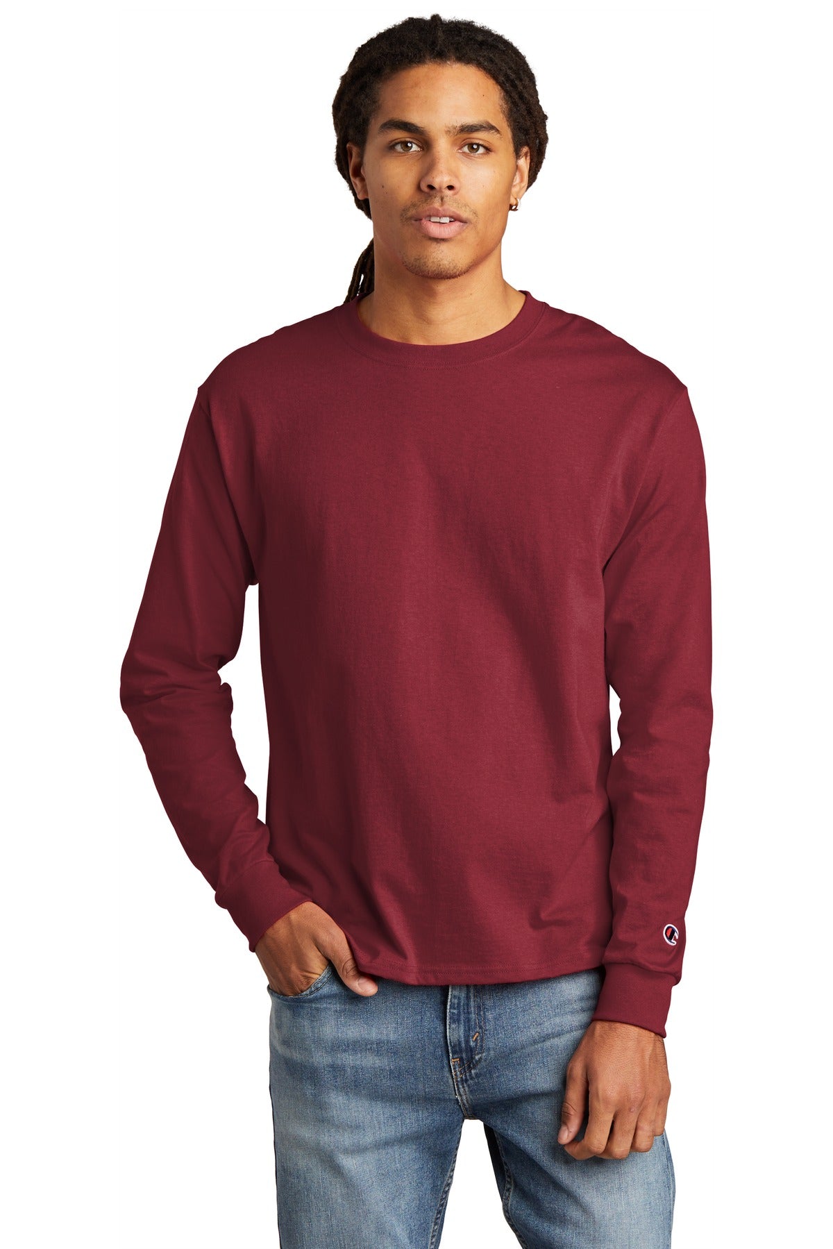 Champion Men's Heritage 5.2-Oz. Jersey Long Sleeve Tee Champion