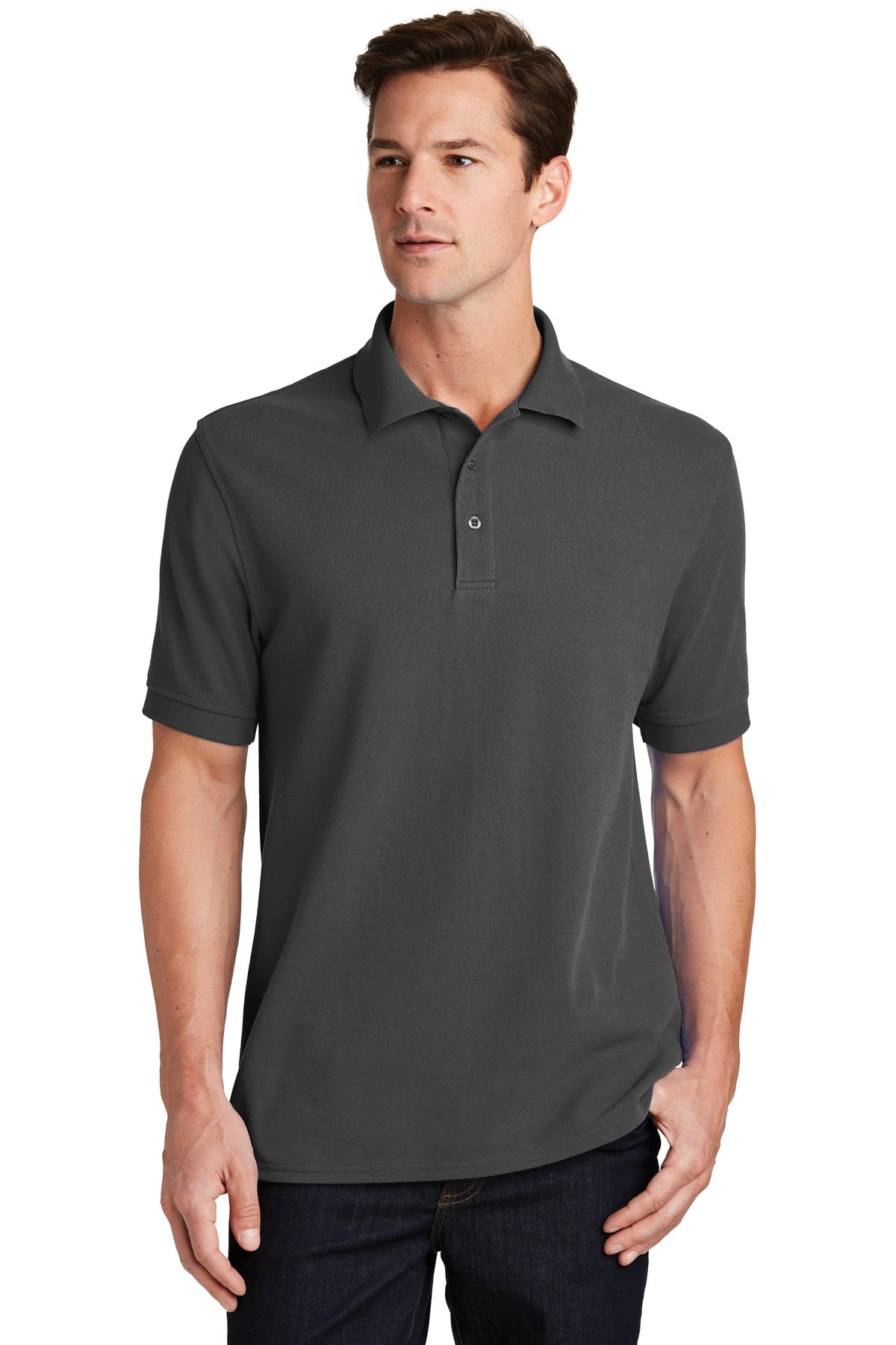 Port & Company - Men's Combed Ring Spun Pique Polo Mens Apparel Shirts & Tops