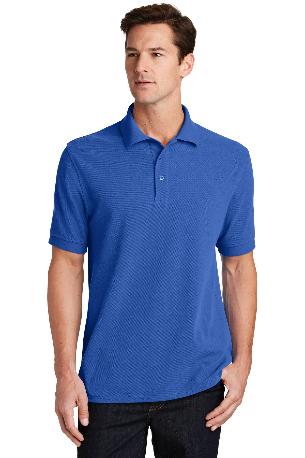 Port & Company - Men's Combed Ring Spun Pique Polo Mens Apparel Shirts & Tops