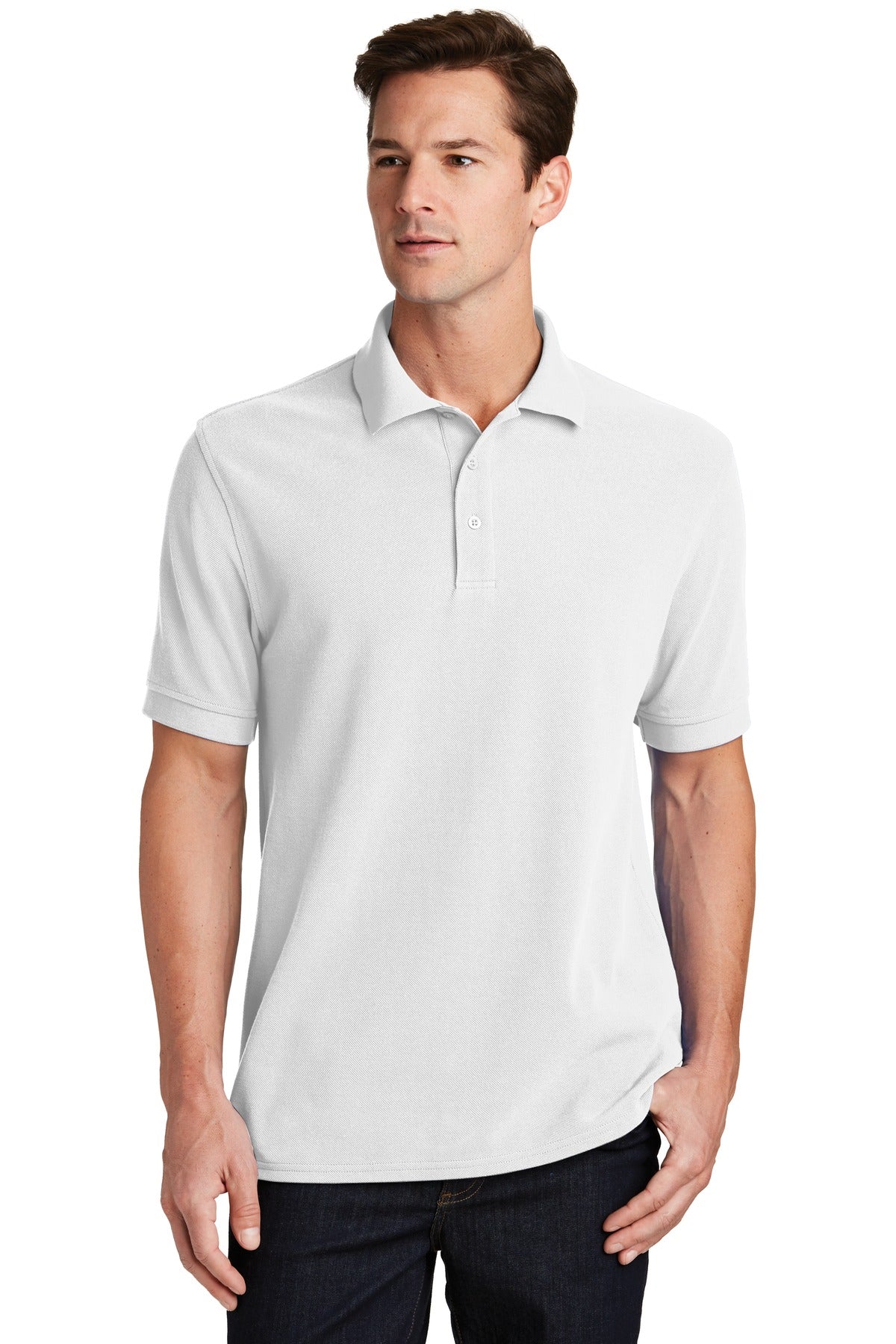 Port & Company - Men's Combed Ring Spun Pique Polo Mens Apparel Shirts & Tops
