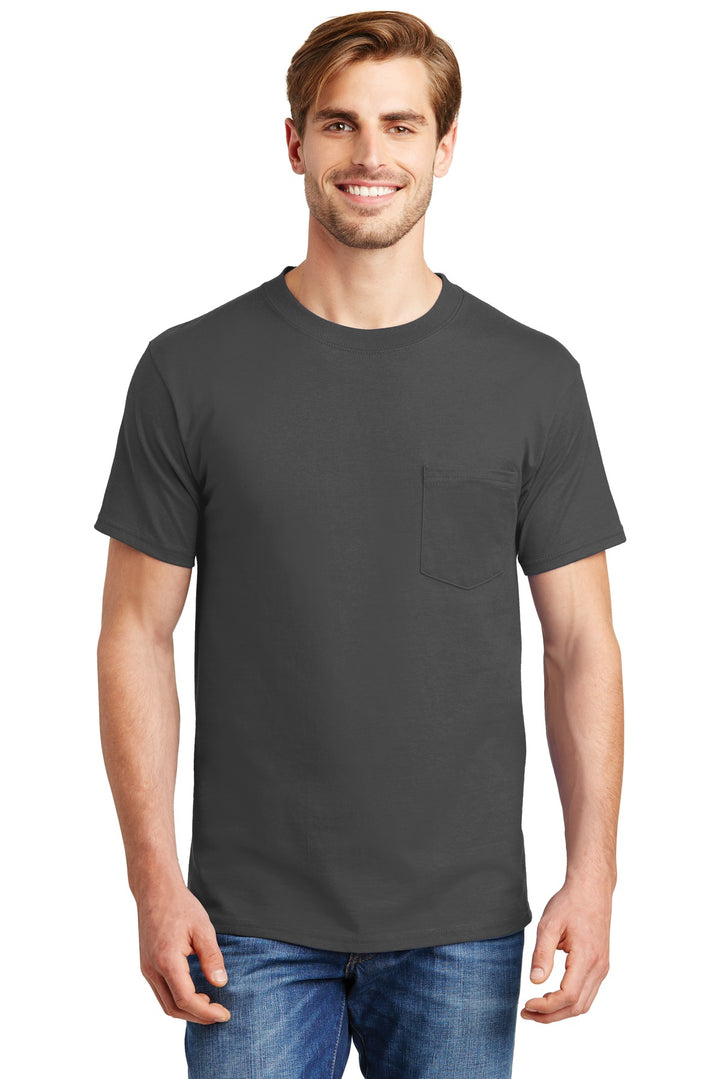 Hanes Men's Beefy 100% Cotton T-Shirt with Pocket Hanes