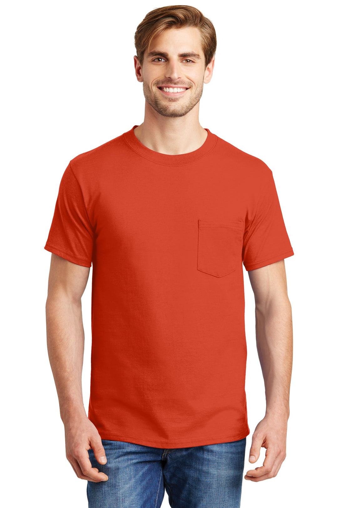 Hanes Men's Beefy 100% Cotton T-Shirt with Pocket Hanes