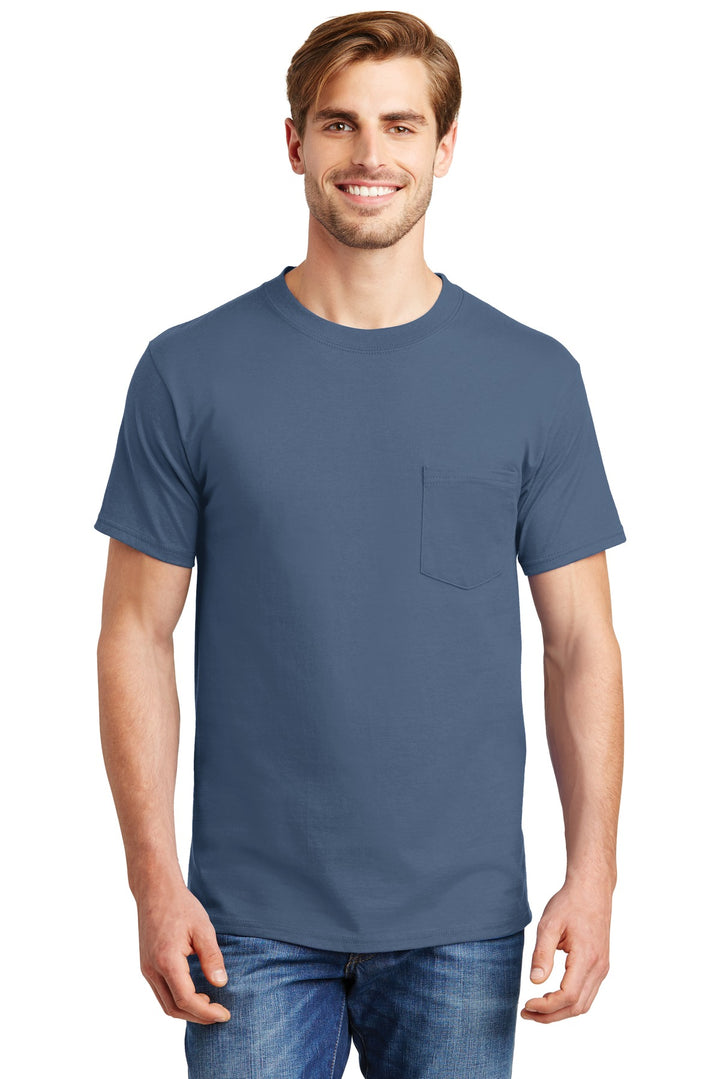 Hanes Men's Beefy 100% Cotton T-Shirt with Pocket Hanes
