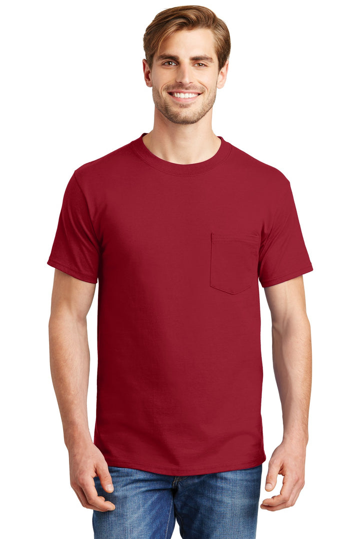 Hanes Men's Beefy 100% Cotton T-Shirt with Pocket Hanes