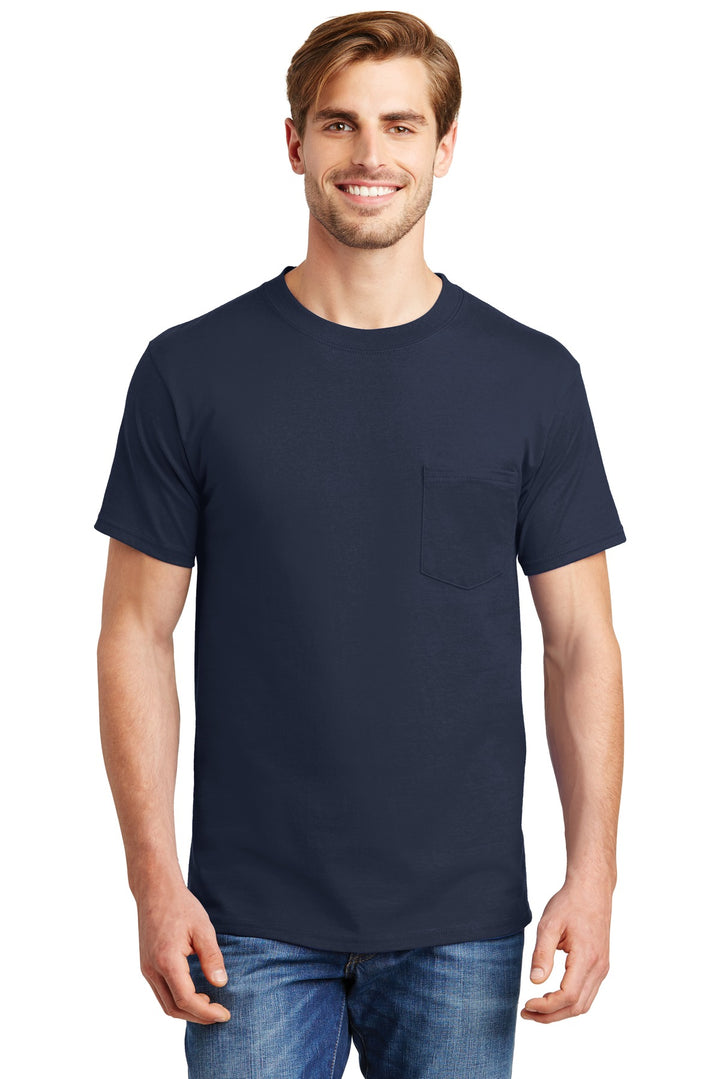 Hanes Men's Beefy 100% Cotton T-Shirt with Pocket Hanes