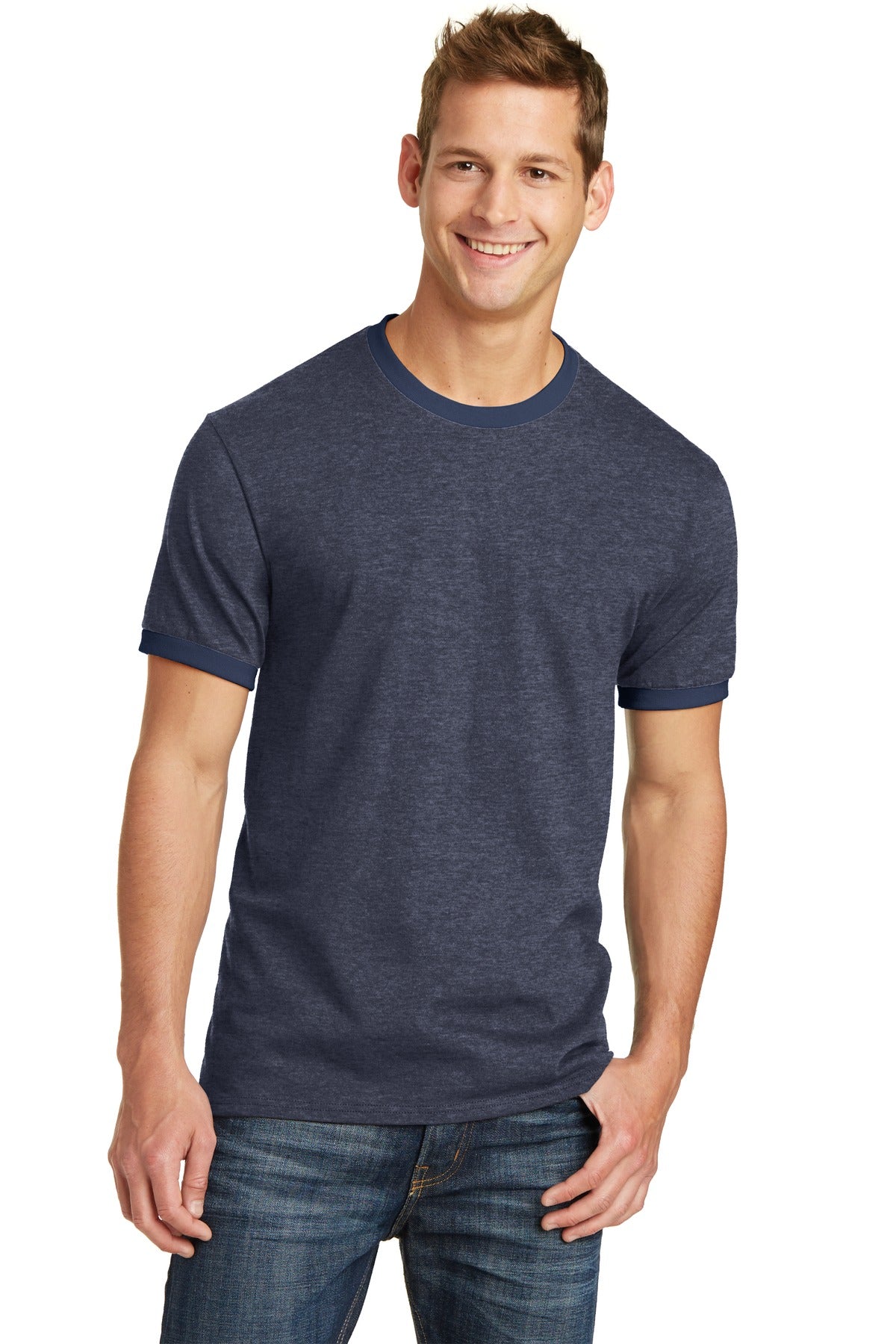 Port & Company - Men's Core Cotton Ringer Tee