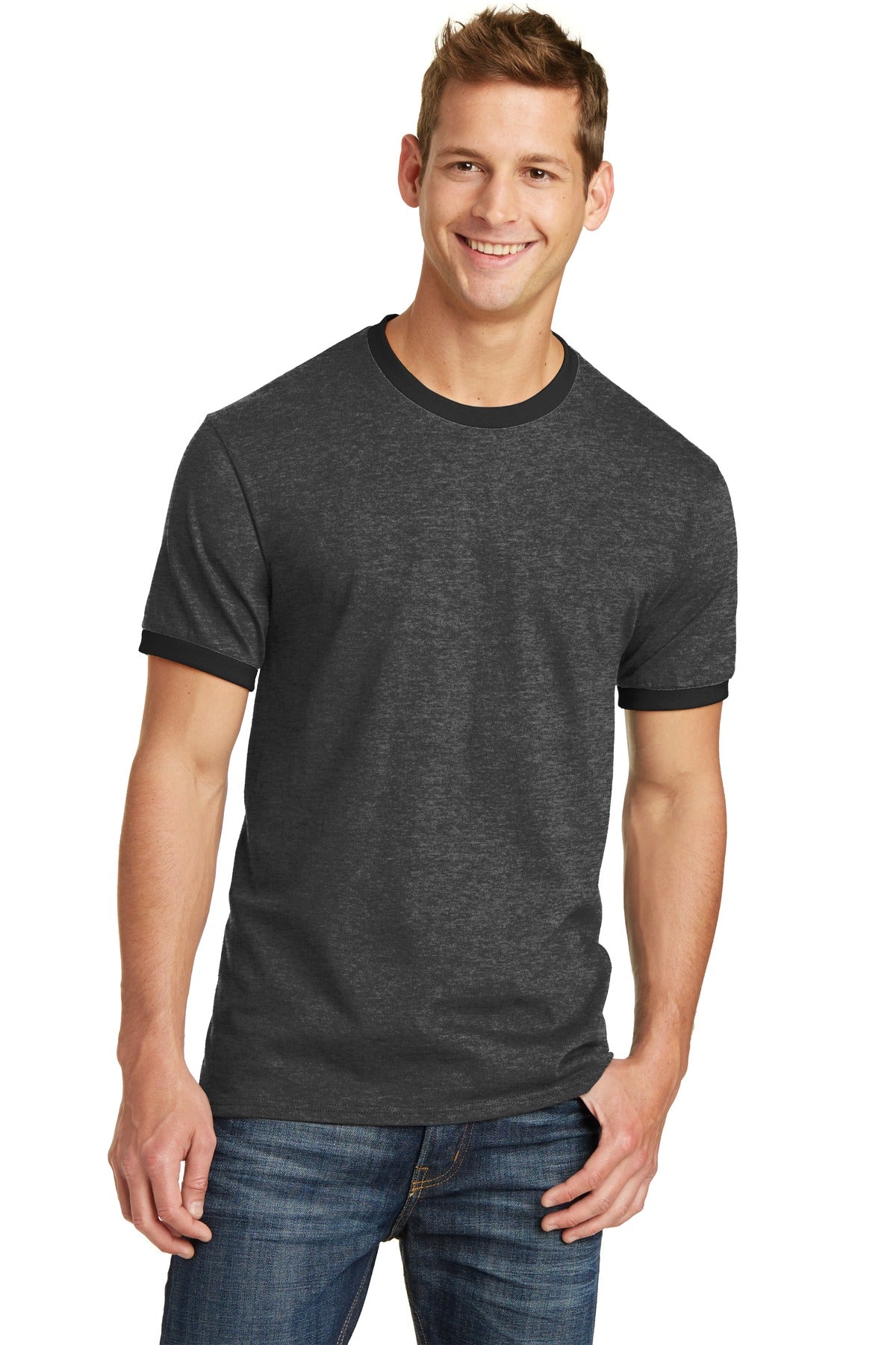 Port & Company - Men's Core Cotton Ringer Tee