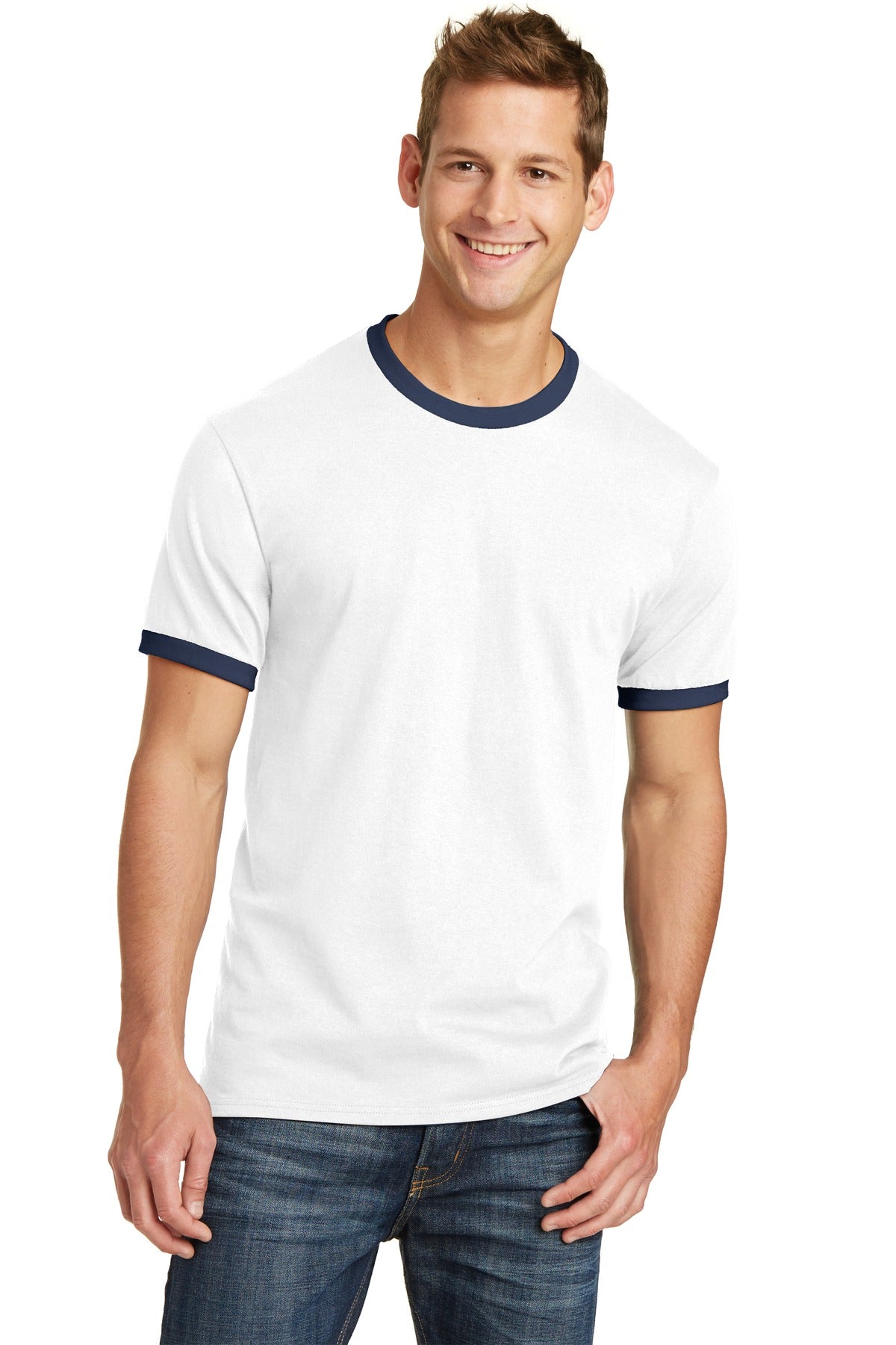 Port & Company - Men's Core Cotton Ringer Tee