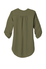 Port Authority Womens 3/4-Sleeve Tunic Blouse. LW701