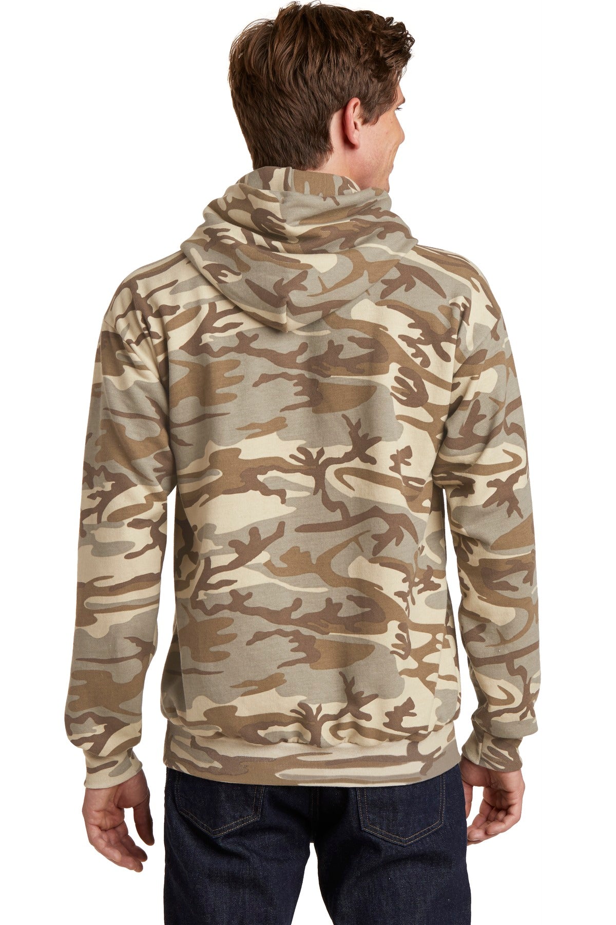 Port & Company Men's Core Fleece Camo Pullover Hooded Sweatshirt. PC78HC Port & Company