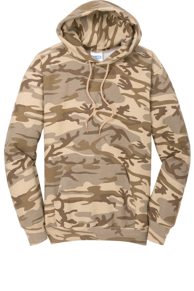 Port & Company Men's Core Fleece Camo Pullover Hooded Sweatshirt. PC78HC