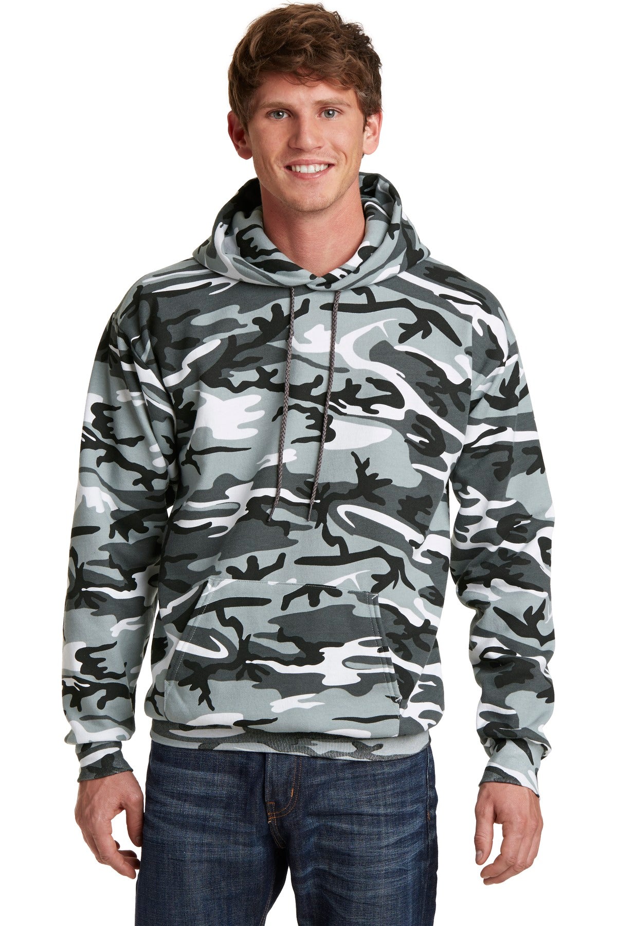 Port & Company Men's Core Fleece Camo Pullover Hooded Sweatshirt. PC78HC Port & Company