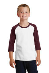 Port & Company - Youth Core Blend 3/4-Sleeve Raglan Tee