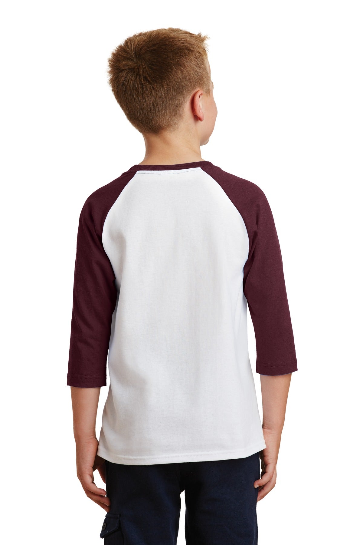 Port & Company - Youth Core Blend 3/4-Sleeve Raglan Tee