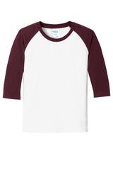 Port & Company - Youth Core Blend 3/4-Sleeve Raglan Tee