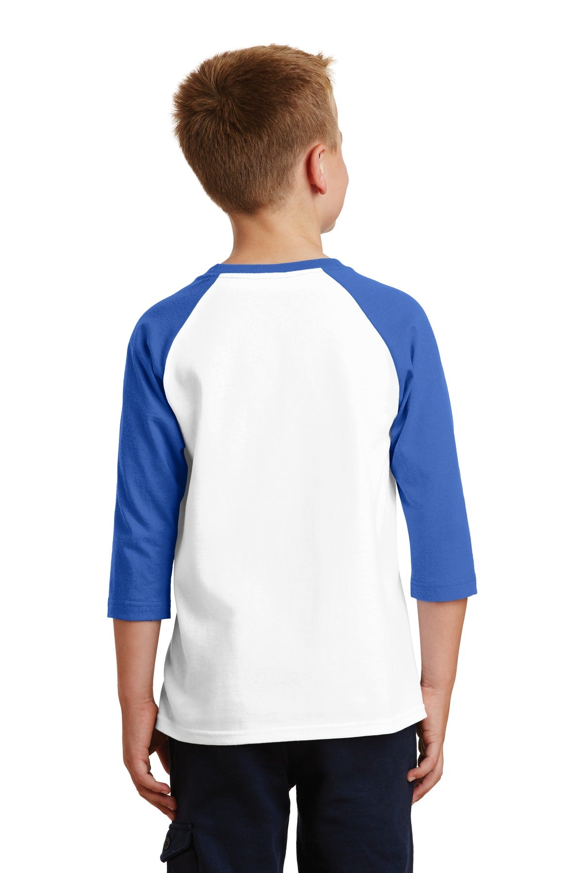 Port & Company - Youth Core Blend 3/4-Sleeve Raglan Tee