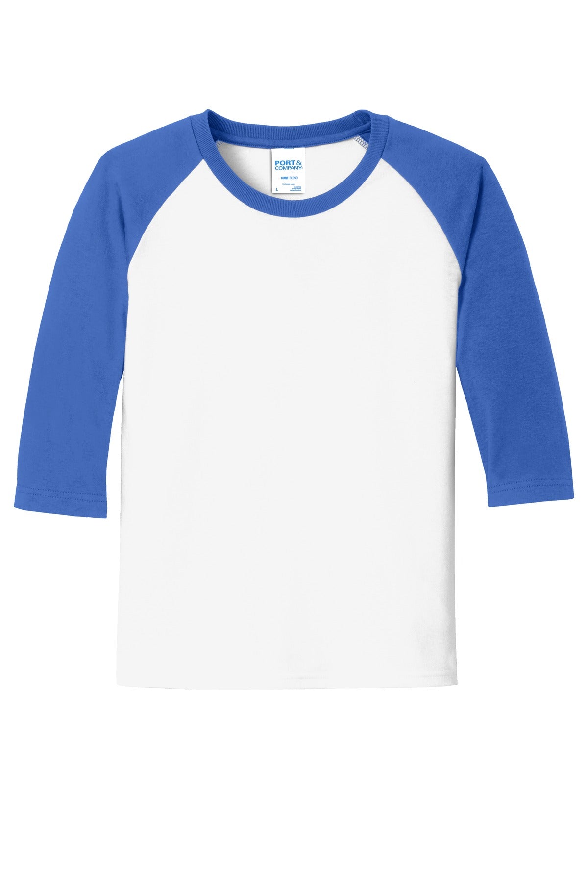Port & Company - Youth Core Blend 3/4-Sleeve Raglan Tee