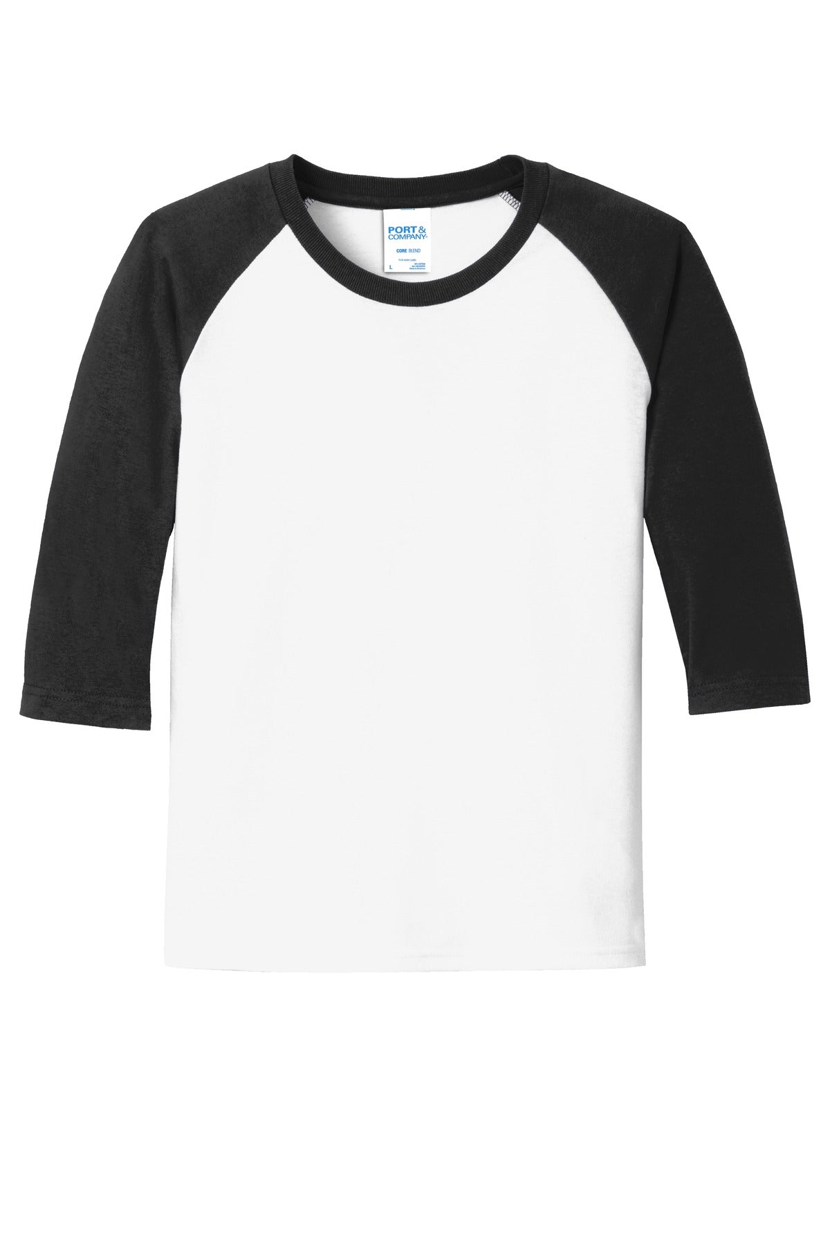 Port & Company - Youth Core Blend 3/4-Sleeve Raglan Tee