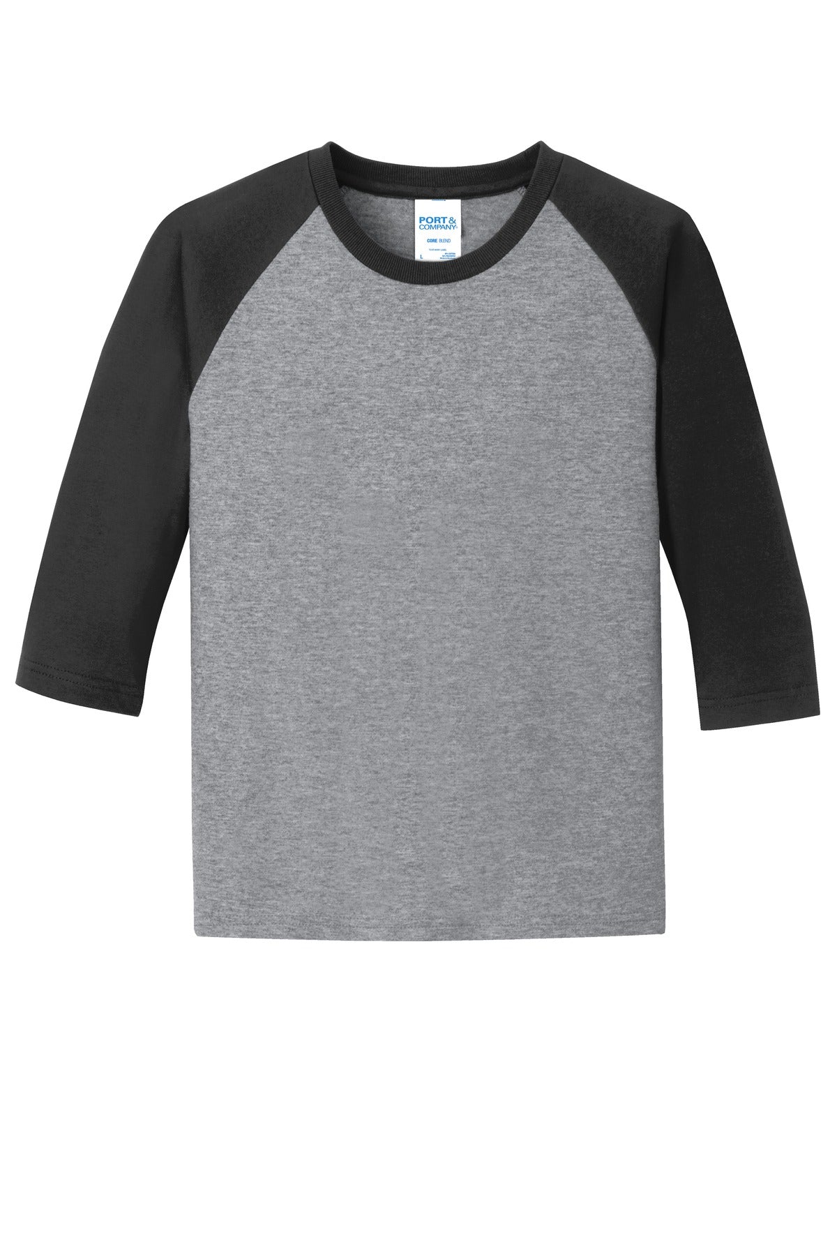Port & Company - Youth Core Blend 3/4-Sleeve Raglan Tee