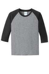 Port & Company - Youth Core Blend 3/4-Sleeve Raglan Tee