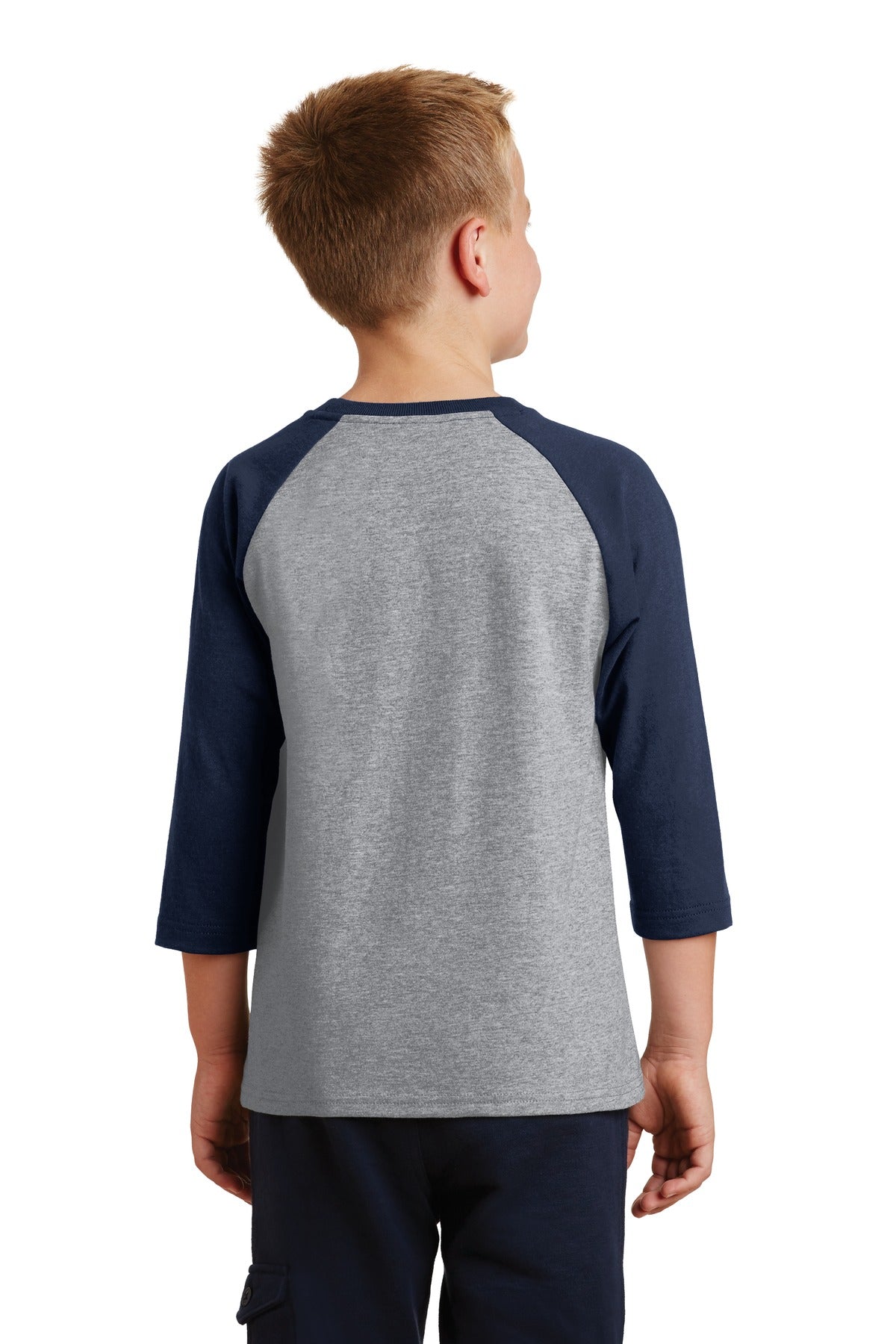 Port & Company - Youth Core Blend 3/4-Sleeve Raglan Tee
