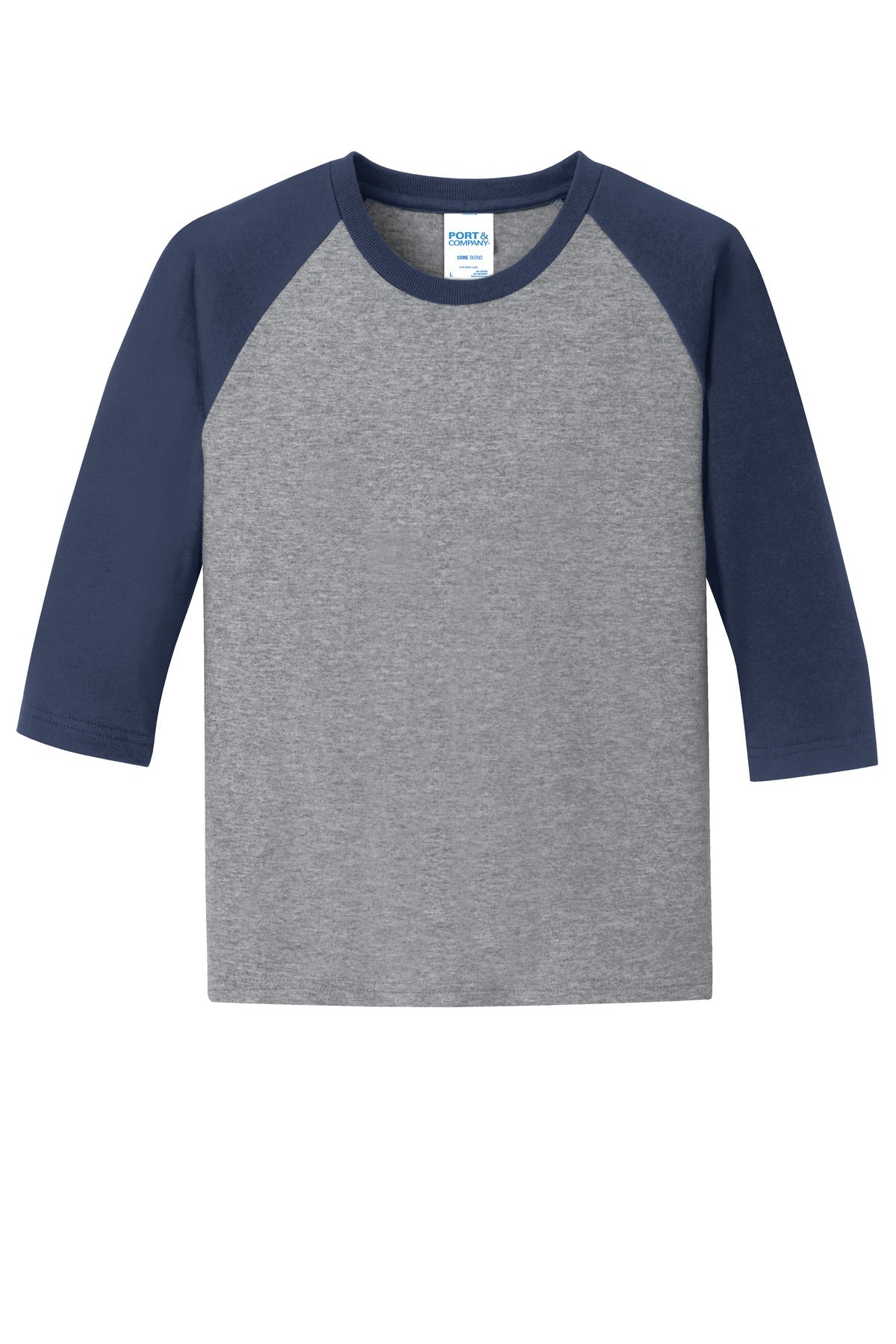 Port & Company - Youth Core Blend 3/4-Sleeve Raglan Tee