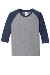Port & Company - Youth Core Blend 3/4-Sleeve Raglan Tee