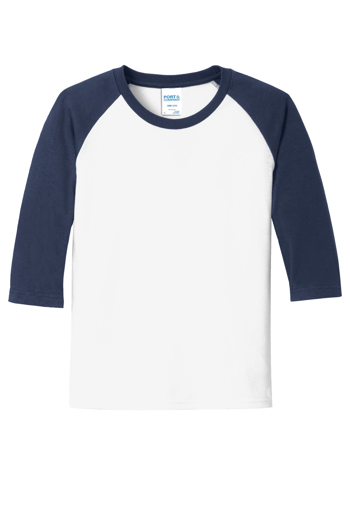 Port & Company - Youth Core Blend 3/4-Sleeve Raglan Tee