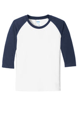 Port & Company - Youth Core Blend 3/4-Sleeve Raglan Tee