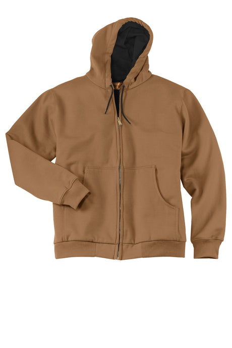 CornerStone Men's Heavyweight Full-Zip Hooded Sweatshirt with Thermal Lining. CS620 CornerStone