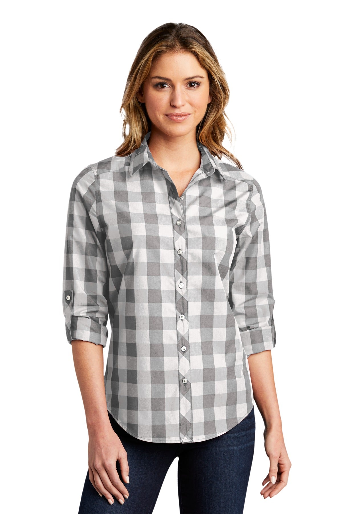 Port Authority Women's Everyday Plaid Shirt. LW670