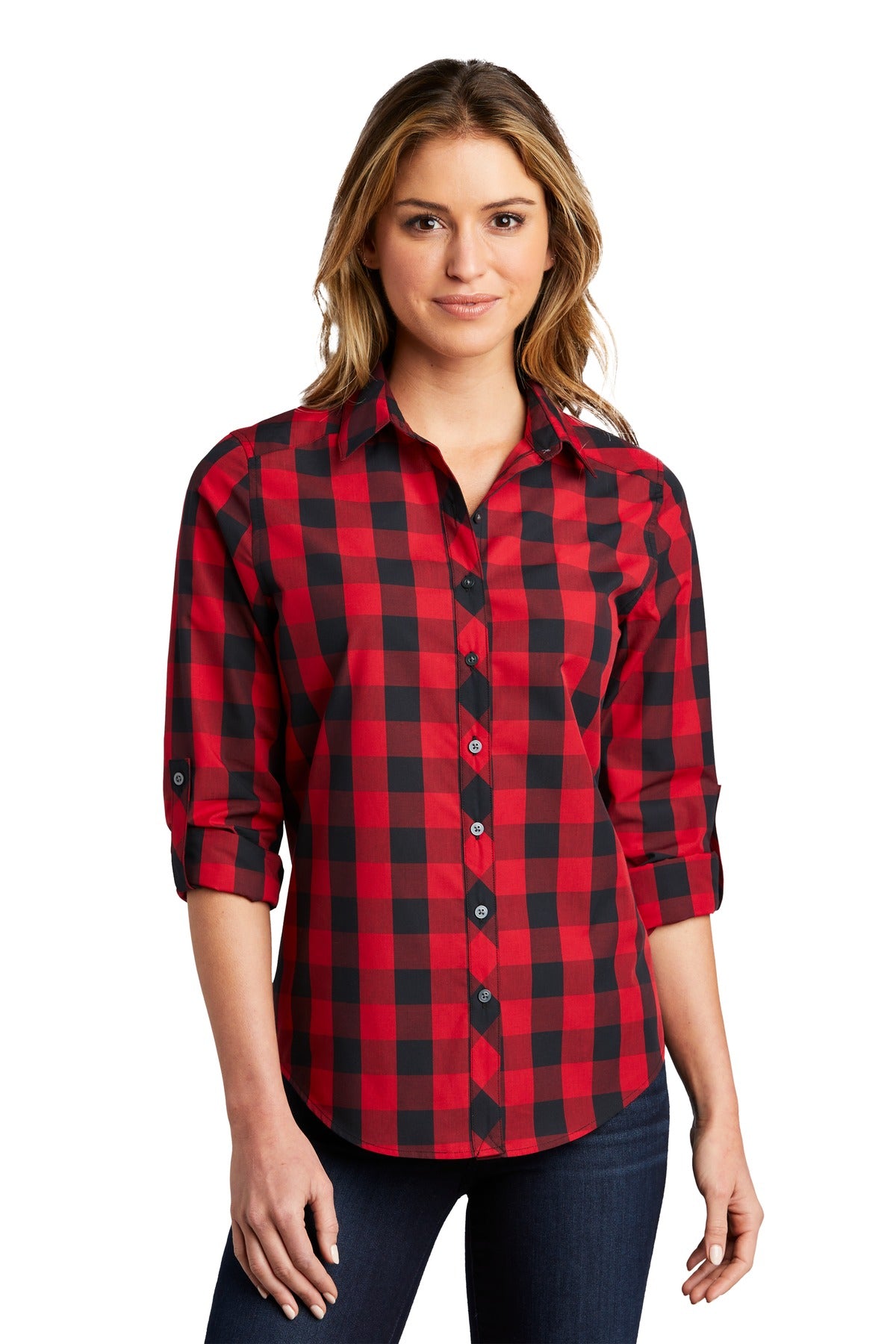 Port Authority Women's Everyday Plaid Shirt. LW670