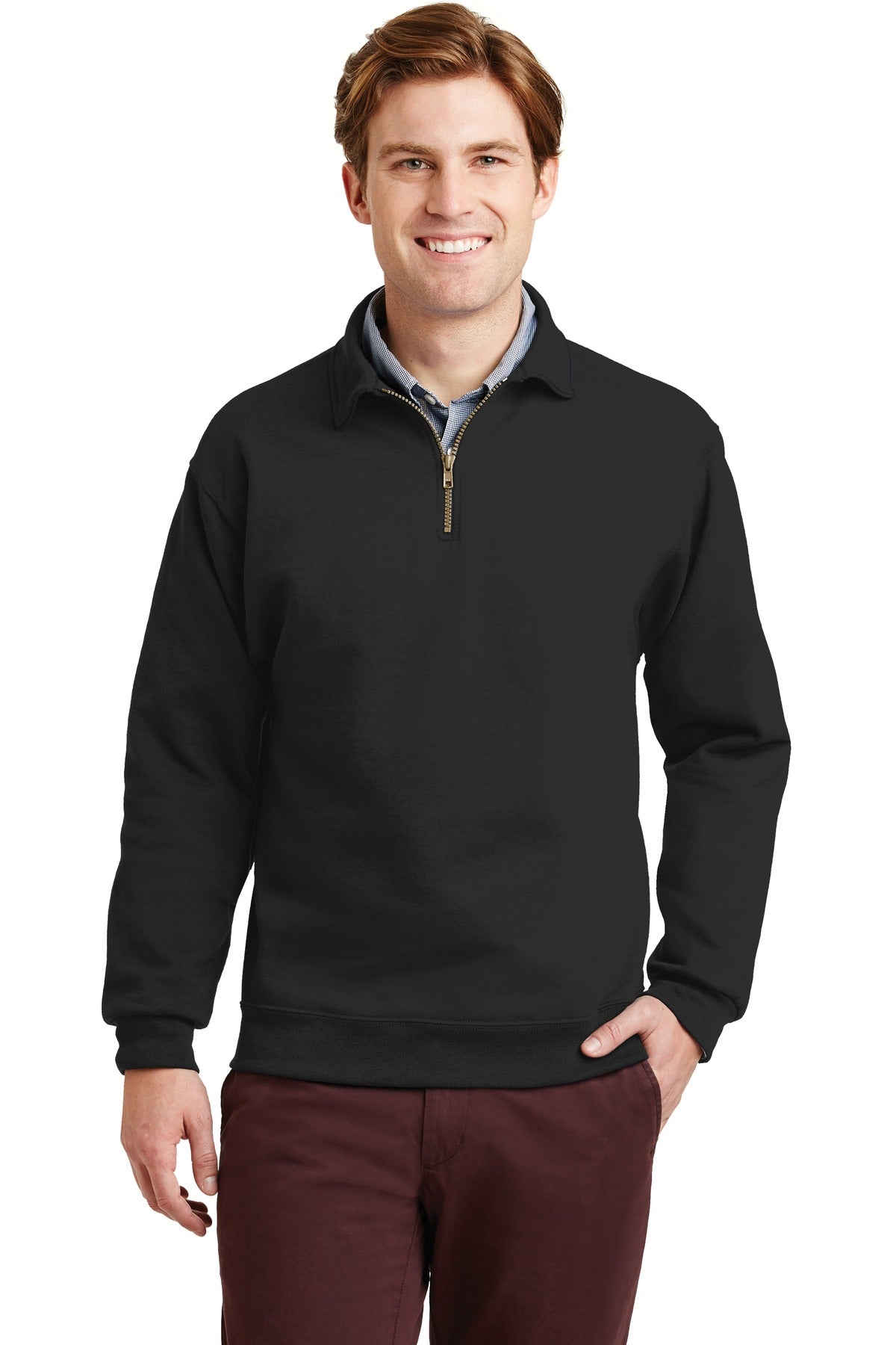 JERZEES Men's Super Sweats NuBlend Quarter-Zip Cadet Collar Sweatshirt JERZEES