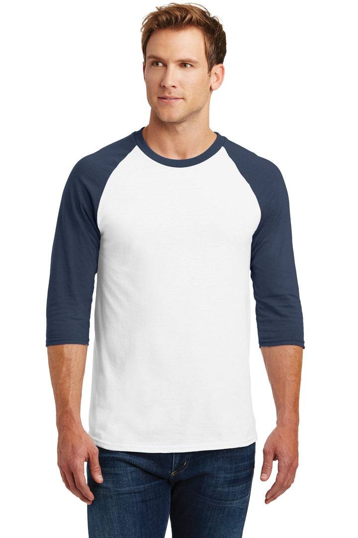 Gildan Men's Heavy Cotton 3/4-Sleeve Raglan T-Shirt. 5700 Gildan