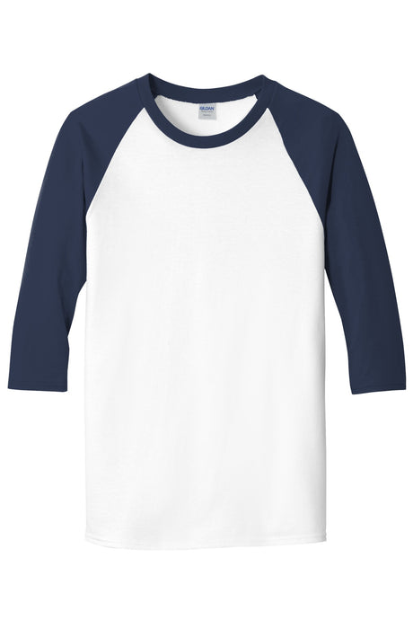 Gildan Men's Heavy Cotton 3/4-Sleeve Raglan T-Shirt. 5700 Gildan