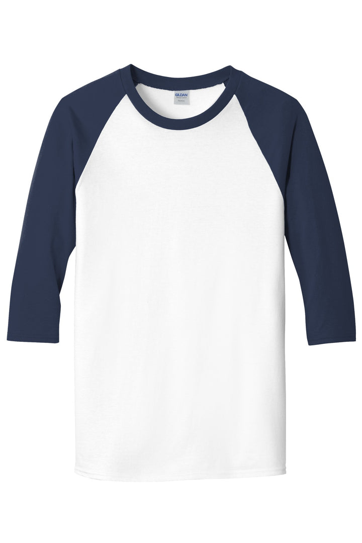 Gildan Men's Heavy Cotton 3/4-Sleeve Raglan T-Shirt. 5700 Gildan