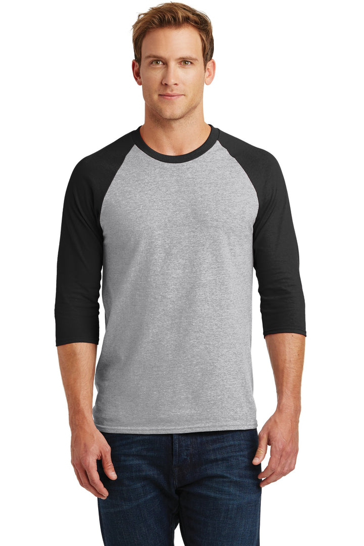 Gildan Men's Heavy Cotton 3/4-Sleeve Raglan T-Shirt. 5700 Gildan