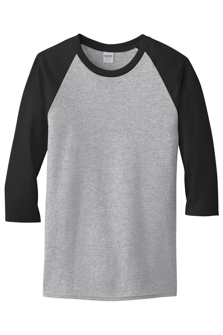 Gildan Men's Heavy Cotton 3/4-Sleeve Raglan T-Shirt. 5700 Gildan