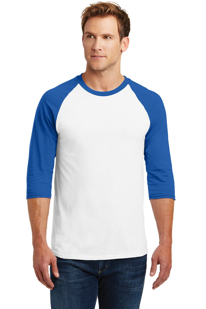 Gildan Men's Heavy Cotton 3/4-Sleeve Raglan T-Shirt. 5700 Gildan