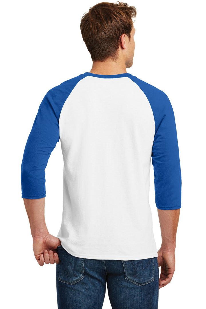 Gildan Men's Heavy Cotton 3/4-Sleeve Raglan T-Shirt. 5700 Gildan