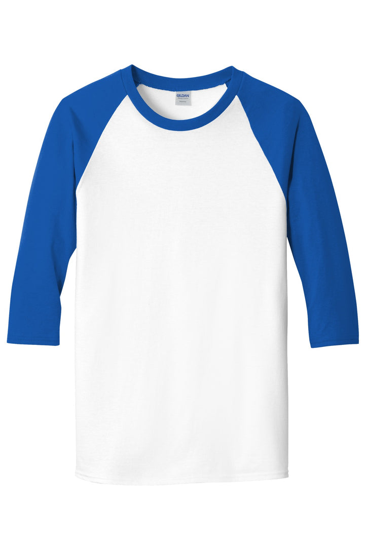 Gildan Men's Heavy Cotton 3/4-Sleeve Raglan T-Shirt. 5700 Gildan
