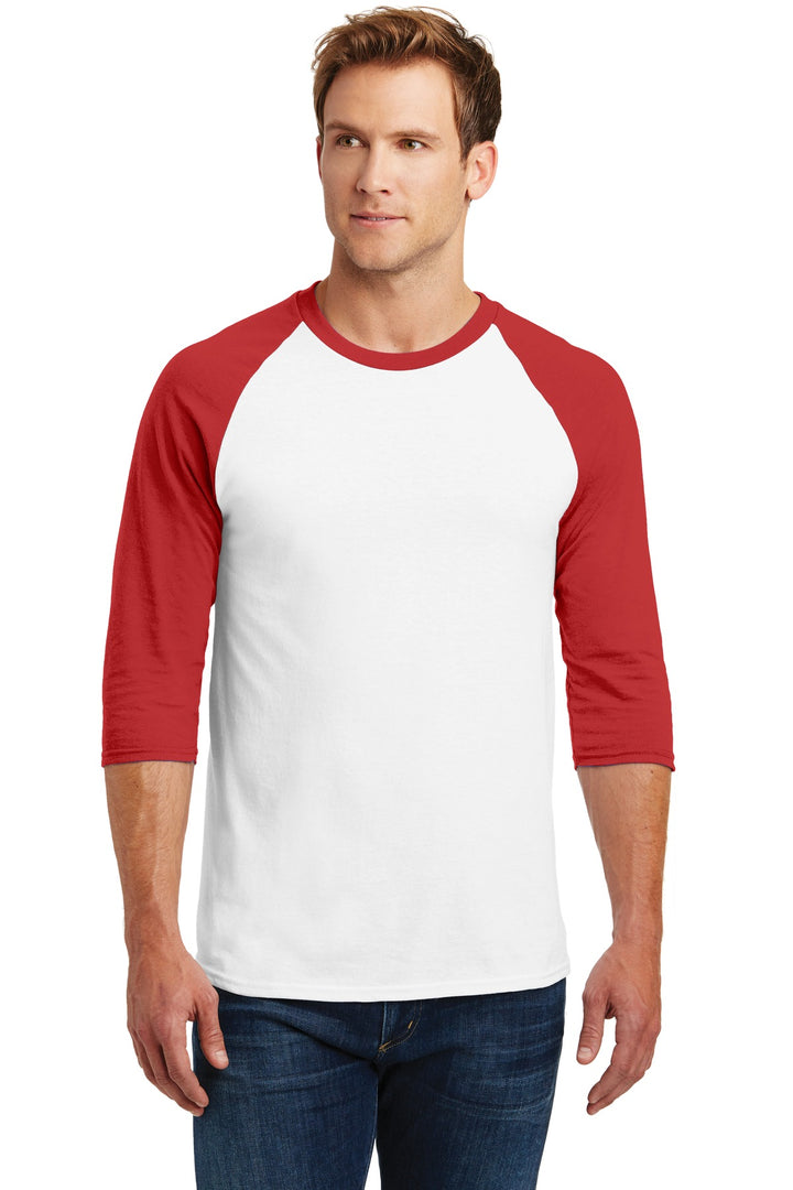 Gildan Men's Heavy Cotton 3/4-Sleeve Raglan T-Shirt. 5700 Gildan