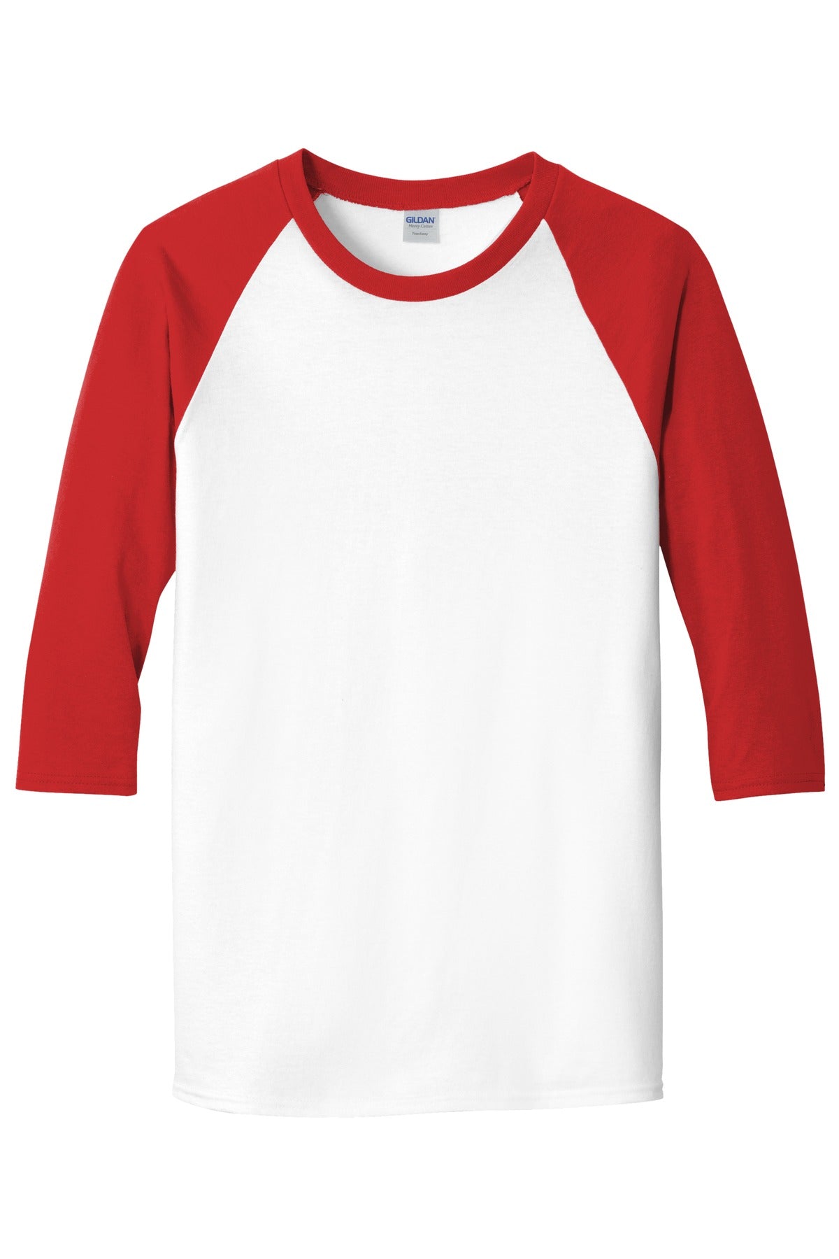 Gildan Men's Heavy Cotton 3/4-Sleeve Raglan T-Shirt. 5700 Gildan