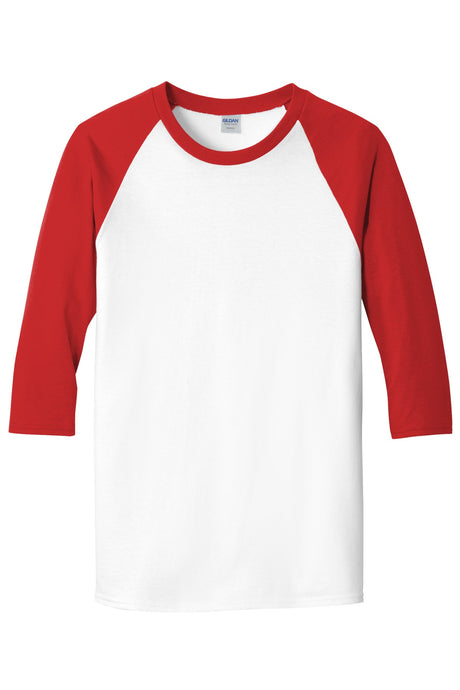 Gildan Men's Heavy Cotton 3/4-Sleeve Raglan T-Shirt. 5700 Gildan