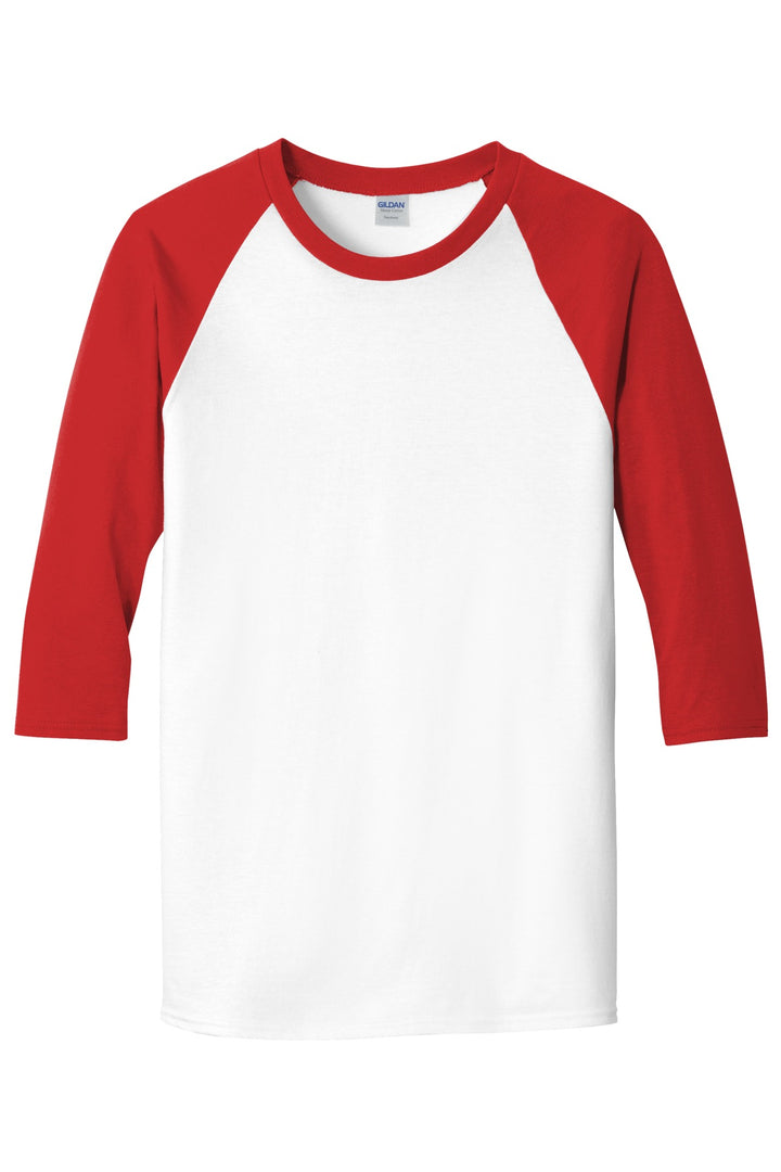 Gildan Men's Heavy Cotton 3/4-Sleeve Raglan T-Shirt. 5700 Gildan