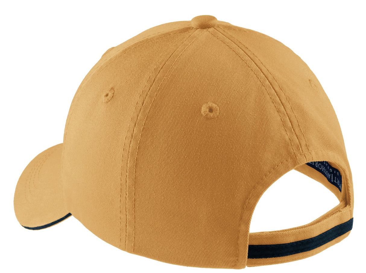 Port Authority    Sandwich Bill Cap with Striped Closure-3